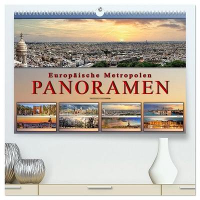 Europäische Metropolen - Panoramen (hochwertiger Premium Wandkalender 2026 DIN A2 quer), Kunstdruck in Hochglanz