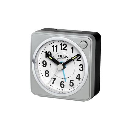 Quarzwecker FILIUS ZEITDESIGN, silber (silberfarben), Wecker, Wecker, Reisewecker, Schlafzimmer, Leuchtzeiger,schleichende Sekunde