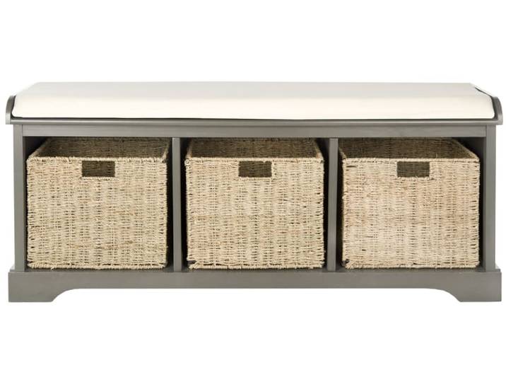 Banc en pin/mdf, gris