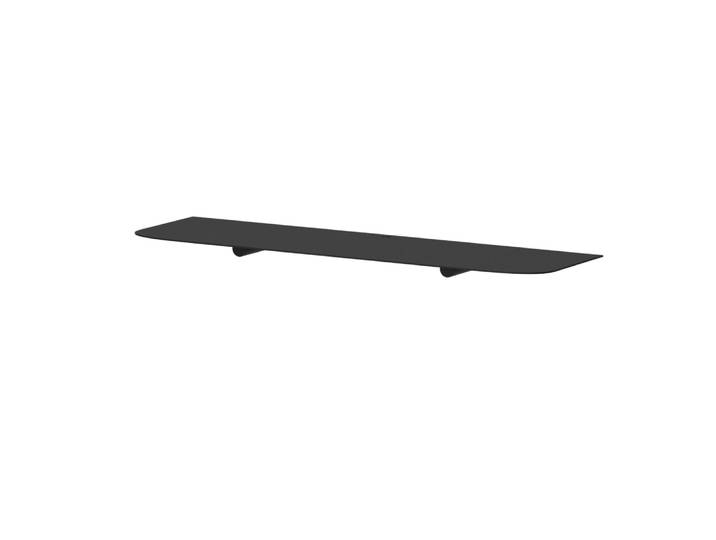 Etagère murale en acier noir, 17 x 60 cm