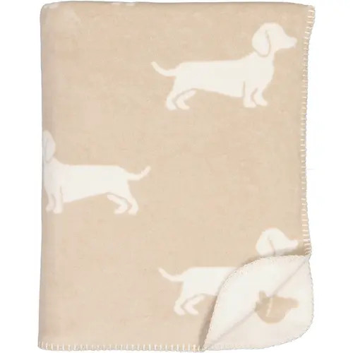Cawo We love dogs Woonplaid 150 x 200 cm natur/beige