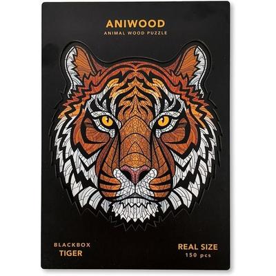 BestSaller J7402M - Aniwood Animal Wood Puzzle, Tiger M, Holz-Puzzle, 150 Teile