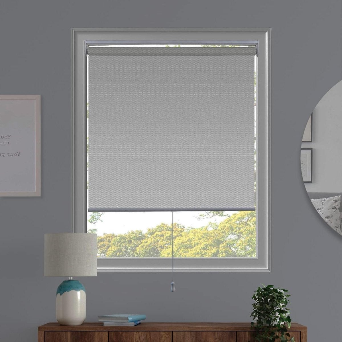 Rolgordijn Draadloos Chantilly White Lichtfilterend en Verduisterend B74 x H183 cm