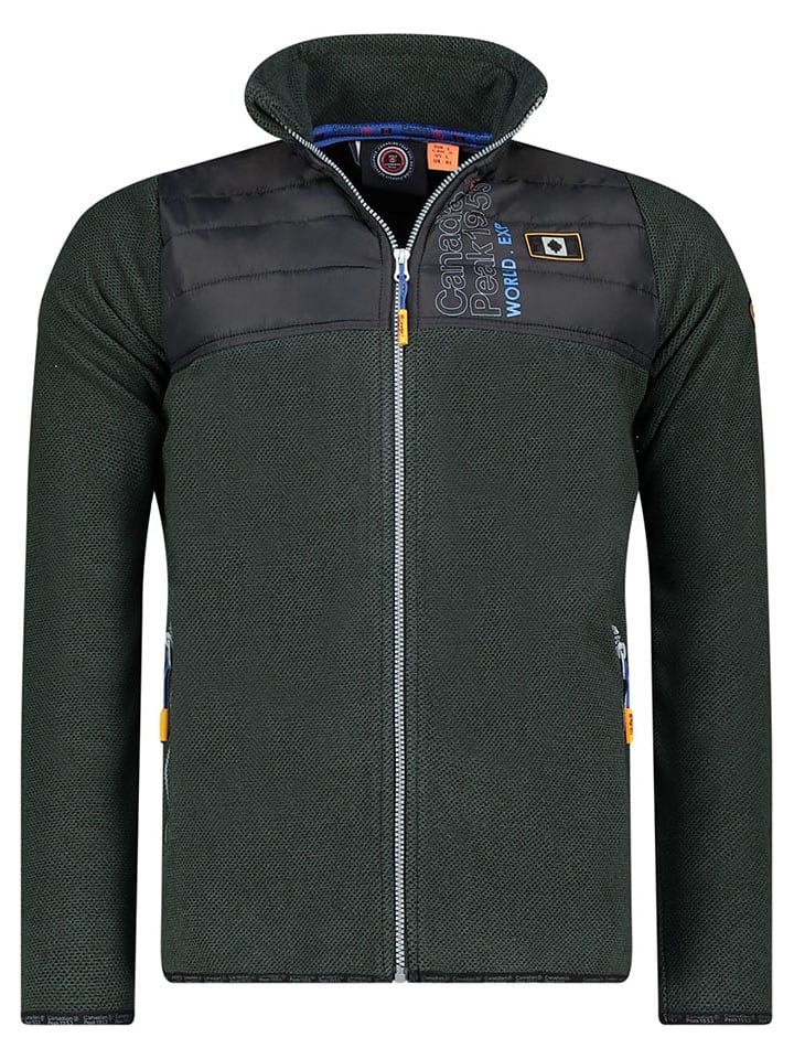 Canadian Peak Fleecejacke in Grün/ Schwarz - XL