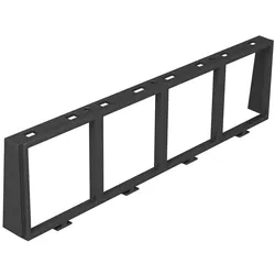 OBO 7408670 Einbaurahmen für 4 x 1 Modul 45 Polycarbonat/Acrylnitril-Butadien-Styrol graphitschwarz RAL 9011 MT45V 4  - 5 Stück