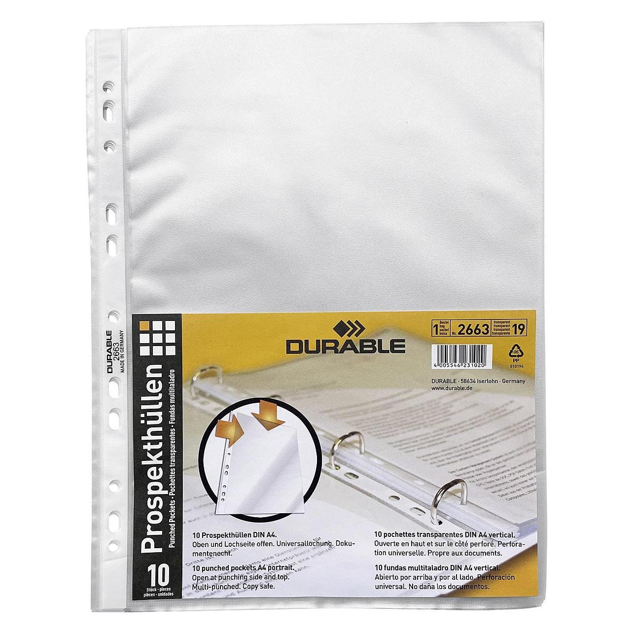 Durable Prospekthülle (A4, 10x) (266319)