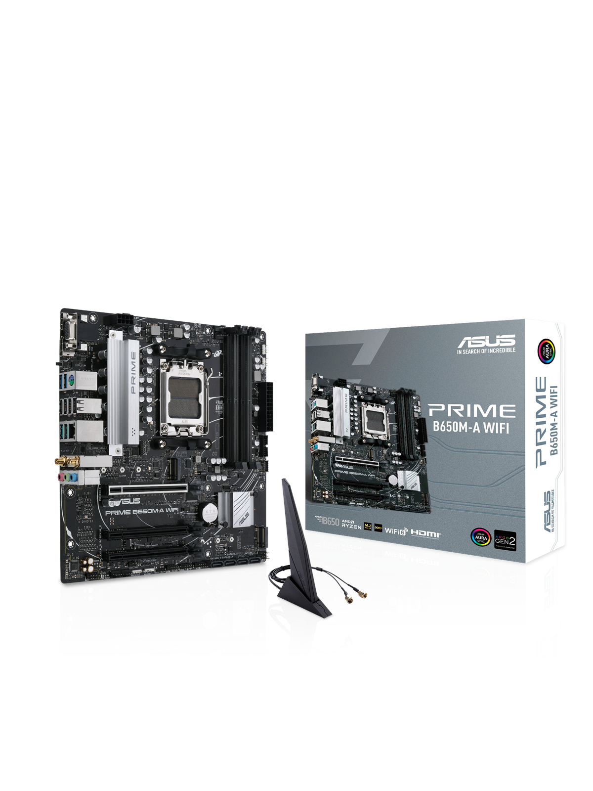 ASUS PRIME B650M-A WIFI Mainboard - AMD B650 - AMD AM5 - DDR5 RAM - Micro-ATX