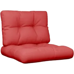 vidaXL Palettenkissen 2-tlg. Rot Stoff