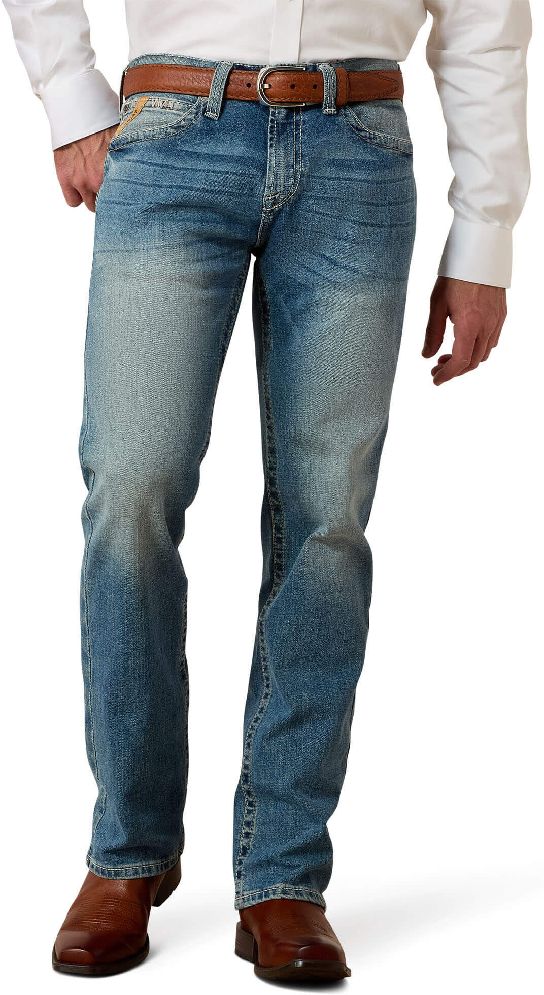 Men's M7 Rocker Stretch Stirling Stackable Straight Leg Jeans in Shasta, Size: 30 X by Ariat