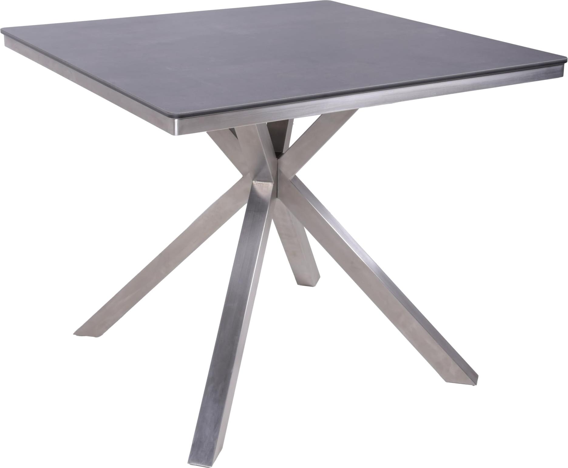 Gartentisch ANKE - Laminat, Dunkelbraun, 90x90x75cm | Terrassentisch Wetterfest Outdoor Tisch
