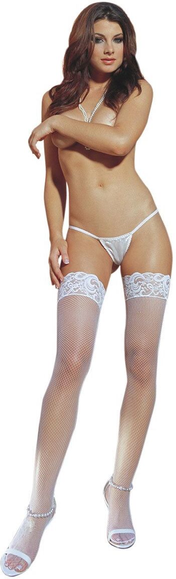 Dreamgirl Bas autofixants DR0001 blanc