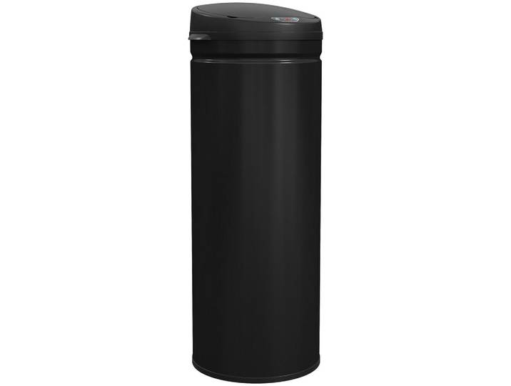 Homcom Mülleimer mit Sensor 50L Edelstahl Automatischer Mülleimer mit Soft-Close-Deckel, Schwarz, Metall, 30.5x85x30.5 cm, Haushalt & Reinigung, Reinigung, Mülleimer & Abfallsammler