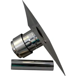 Schachtabdeckung DN80 Edelstahl Mündungrohr Edelstahl, flexible Systeme
