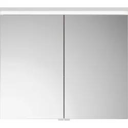 burgbad Lin20 Spiegelschrank LED-Beleuchtung, 2 Türen, 800x700x170mm, SPQK080F5359, Farbe: Eiche Dekor Rost