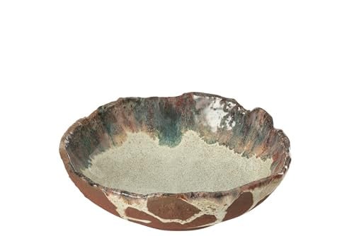 J-Line Naga Decoratief Plateau Keramiek Roest/Bruin Medium