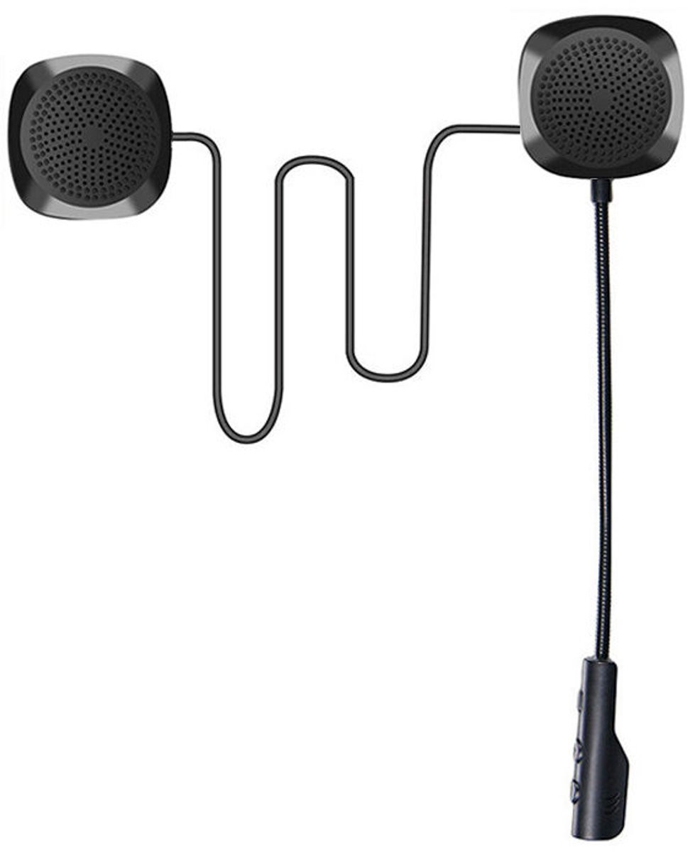 Bluetooth 5.0 handsfree kit voor motorhelmen met luidspreker, microfoon en gespreksbediening, grijs