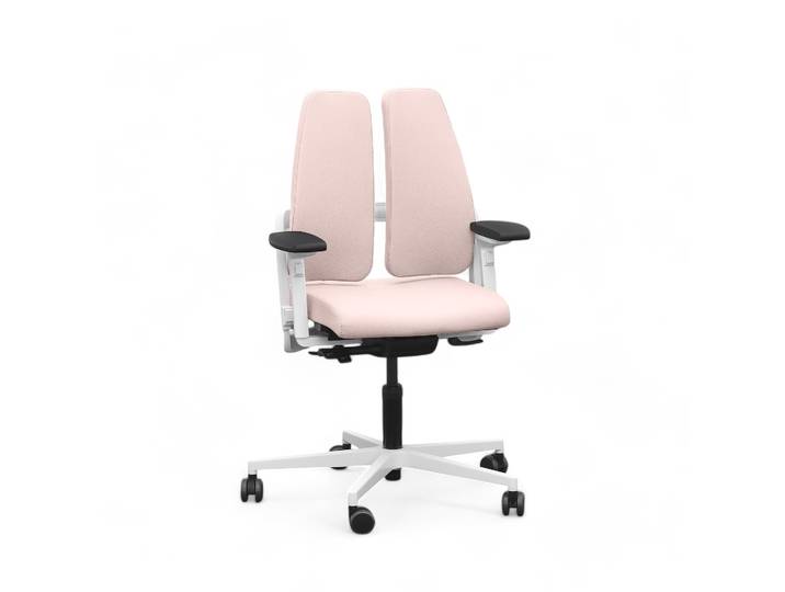 Office chair SitagXilium DuoBack swissmade ergonomic with 4D armrests, Pink, New, Ergonomic chair - ideal for flexible working