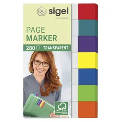 SIGEL transparent Haftmarker 1,2 x 5,0 cm