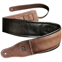 Harvest Bassgurt Buffalo Nubuck Long Darkbrown - Gitarrengurt