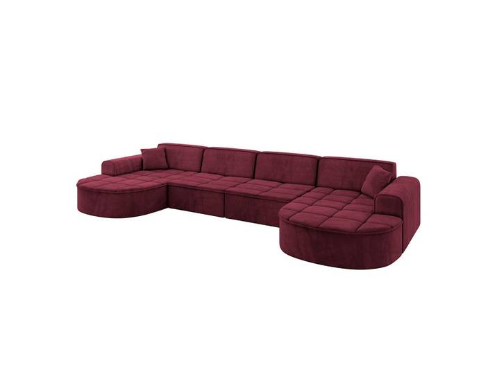 WOHNLANDSCHAFT TARO-U2 - 388x171x79,5 cm Bordeauxrot