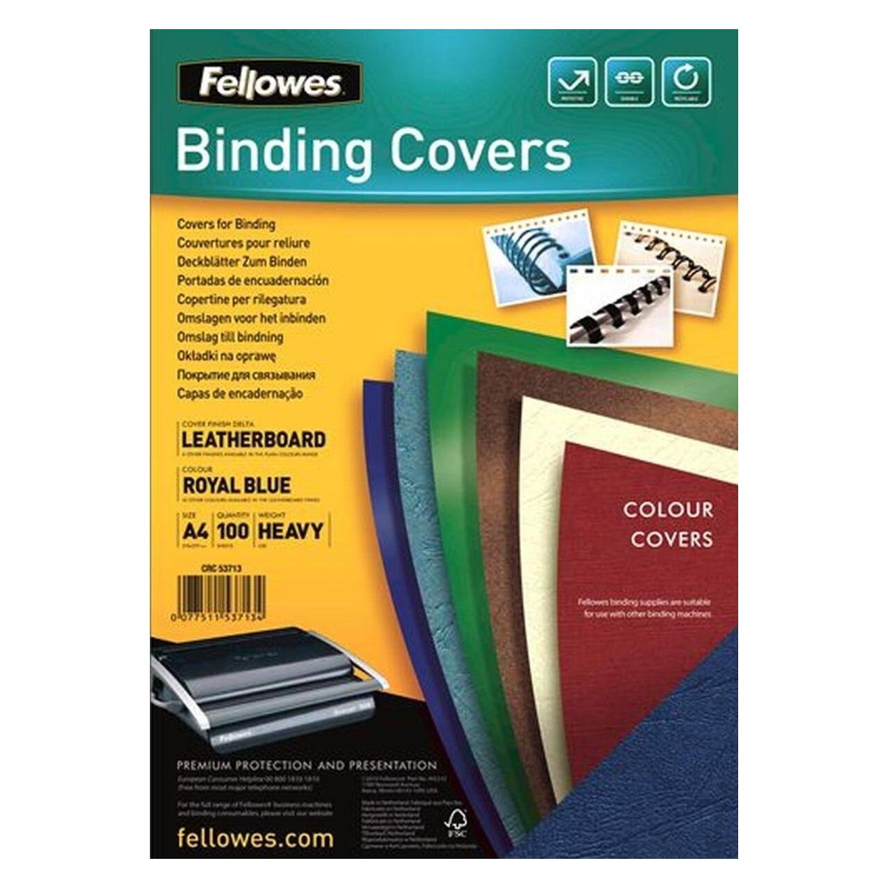 Fellowes Delta Deckblatt mit Lederstruktur (5371305)