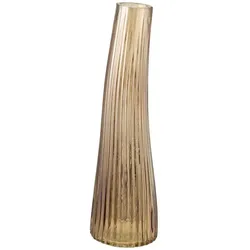 HOME STORY Vase   , braun , Glas , Maße (cm): H: 25  Ø: 7.5