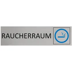 CombiCraft Aluminium Türschild Raucherraum 165x45mm mit 3M-Tape