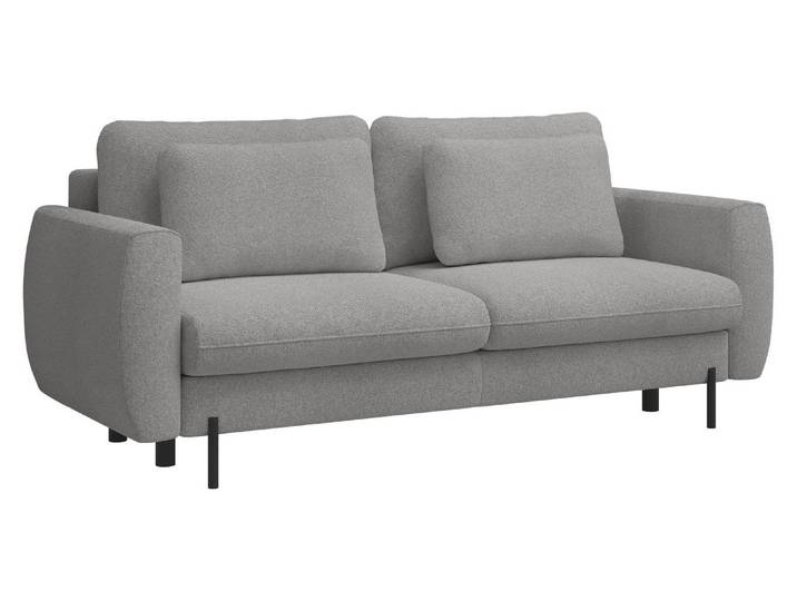 Selsey RANE - Sofa mit Schlaffunktion und Bouclé-Bezug, grau