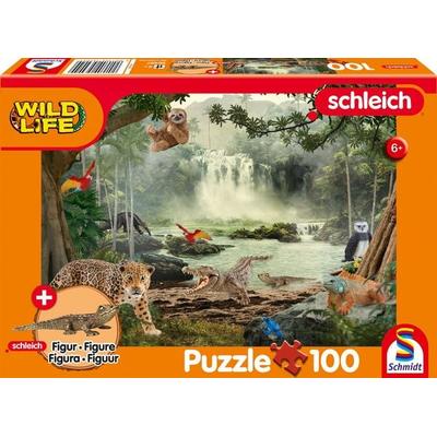 Wild Life, Im Regenwald, 100 Teile, mit Add-on (eine Original Figur Krokodiljunges)