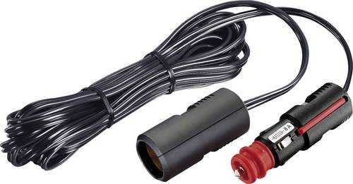 ProCar Verlängerungskabel Zigarettenanzünderkupplung an Flachleitung mit Sicherheits-Universalstecker