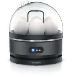 Arendo Eierkocher 400 Watt, Edelstahl, Egg Cooker, 7 Eier, 3 Härtegrade wählbar, Warmhaltefunktion, Signalton, BPA-frei, cool grey
