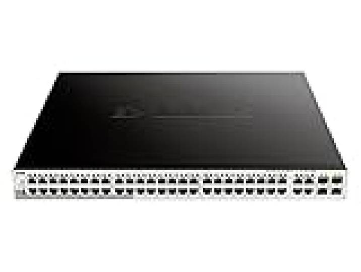 D-Link DGS-1210-52MP/E Switch Smart+ 48 Ports Gigabit PoE/PoE+ + 4 Ports combiné SFP - Budget PoE 370W - Switch ONVIFF - Idéal pour Entreprise Administration et Réseaux Gérés - Cordon UE