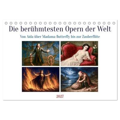 Die berühmtesten Opern der Welt (Tischkalender 2027 DIN A5 quer), CALVENDO Monatskalender