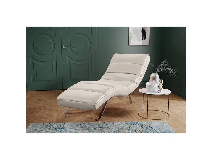 Relaxliege Kasson Silber Echtleder Domna Silber 172 x 96 x 68cm