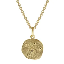 trendor 75905-11 Sternzeichen für Kinder Skorpion Gold 333 Anhänger + Kette