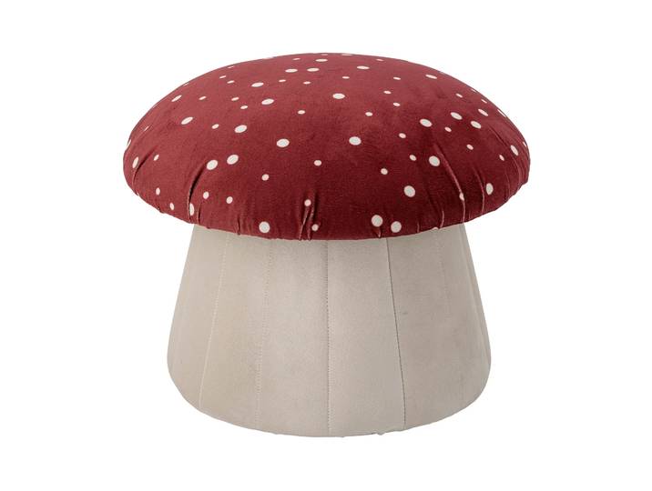 Bloomingville Lue poef Ø37x30 cm Rood