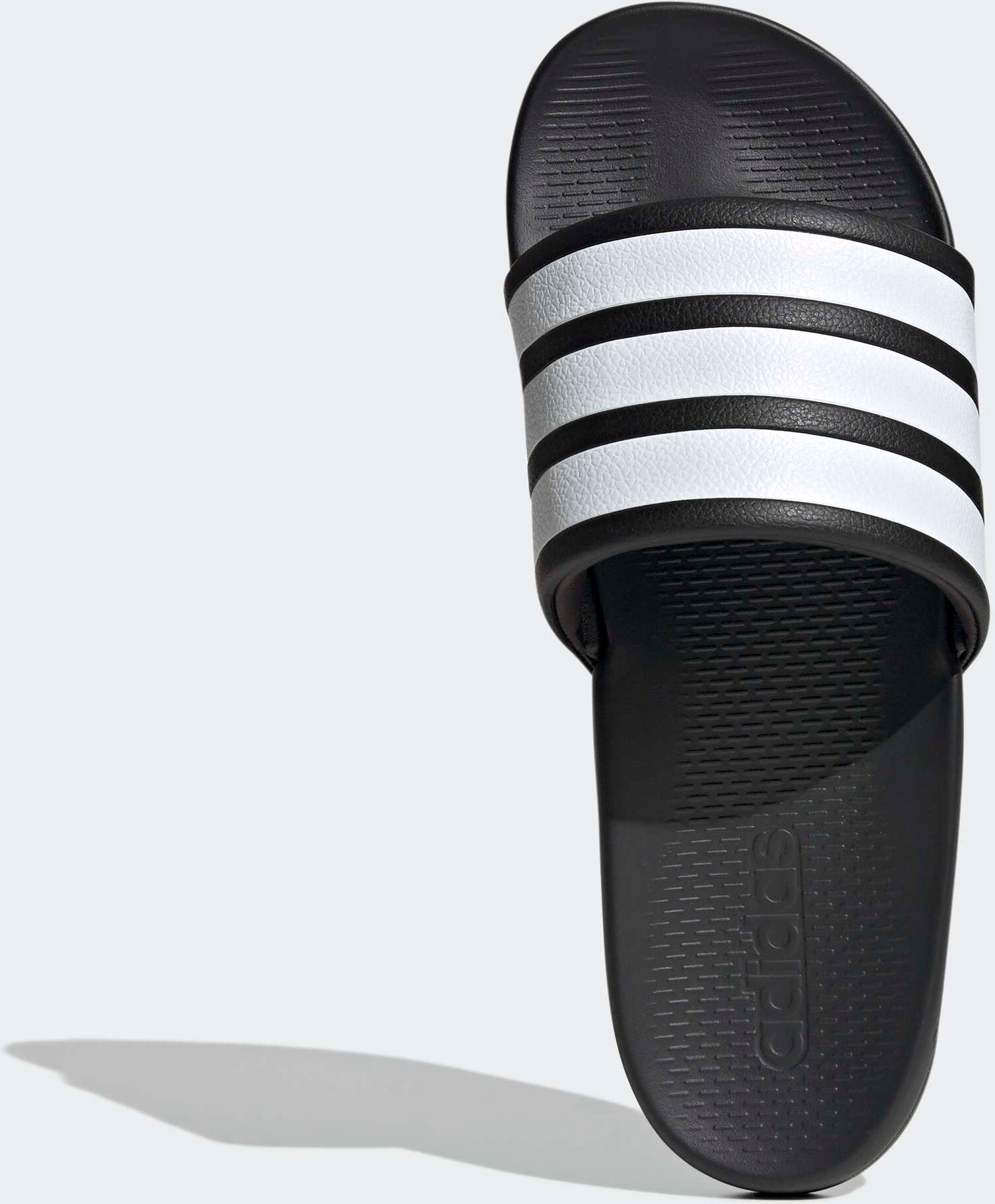 Badesandale ADIDAS SPORTSWEAR "ADILETTE COMFORT 2.0 BADESCHLAPPEN", Damen, Gr. 44,5, core schwarz, ftwr weiß, carbon, Synthetik, Schuhe Badesandale, Badelatschen core schwarz, ftwr weiß, carbon 44,5