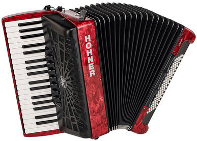Hohner Bravo III 80 Red silent key Rot
