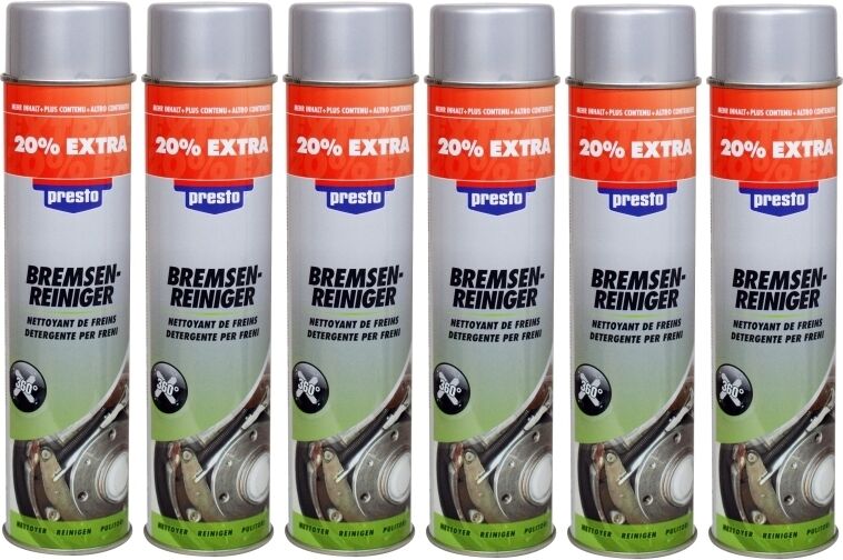 Presto Bremsen/kupplungs-Reiniger Bremsenreiniger-Set (6 X 600ml) 23704492 0.6l