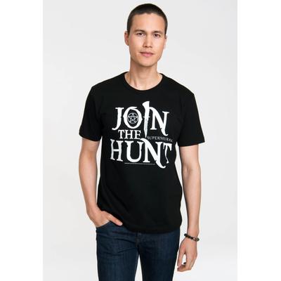 T-Shirt LOGOSHIRT "Supernatural - Join The Hunt", Herren, Gr. S, schwarz, 100% Baumwolle, bedruckt, normal, Rundhals, Shirts T-Shirt, mit Supernatural-Print