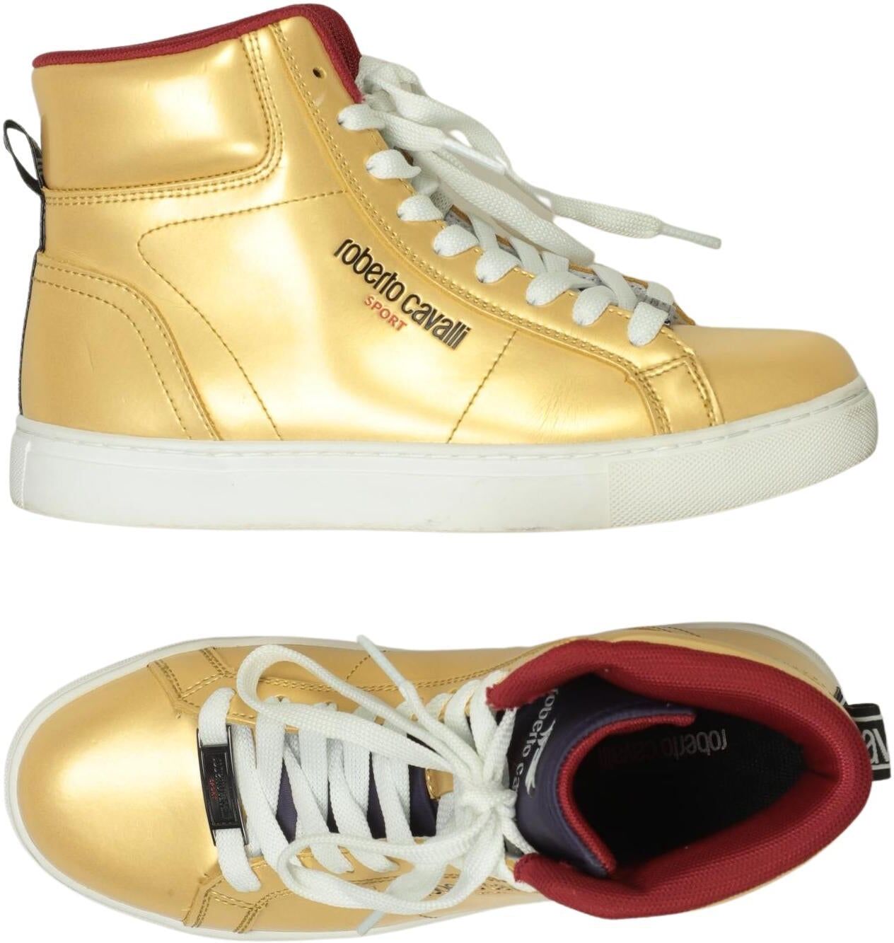 Roberto Cavalli Damen Sneaker, Gold, Gr. EU 35, Leder - Second Hand
