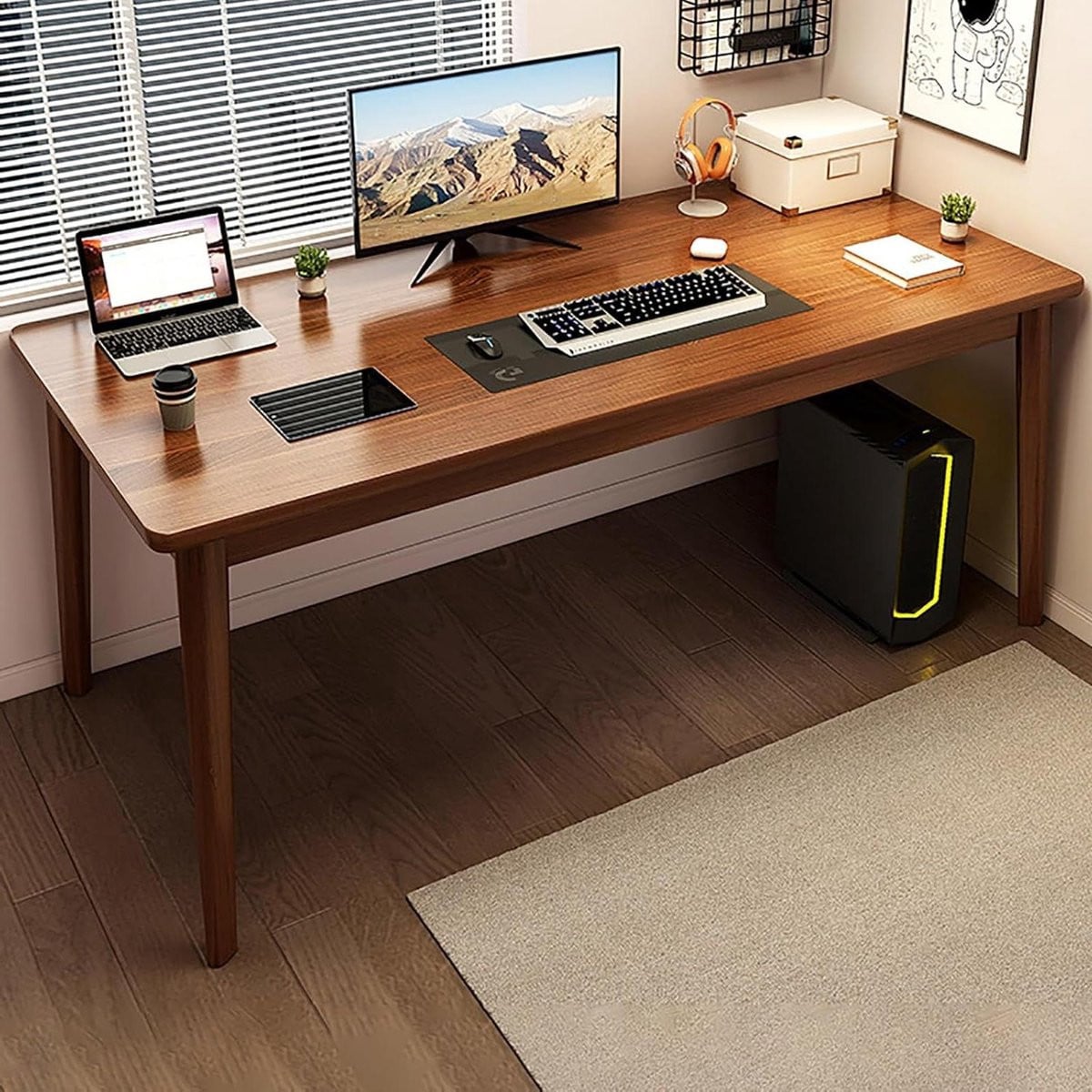Computer Bureau Schrijftafel Bruin - 39.4 inch