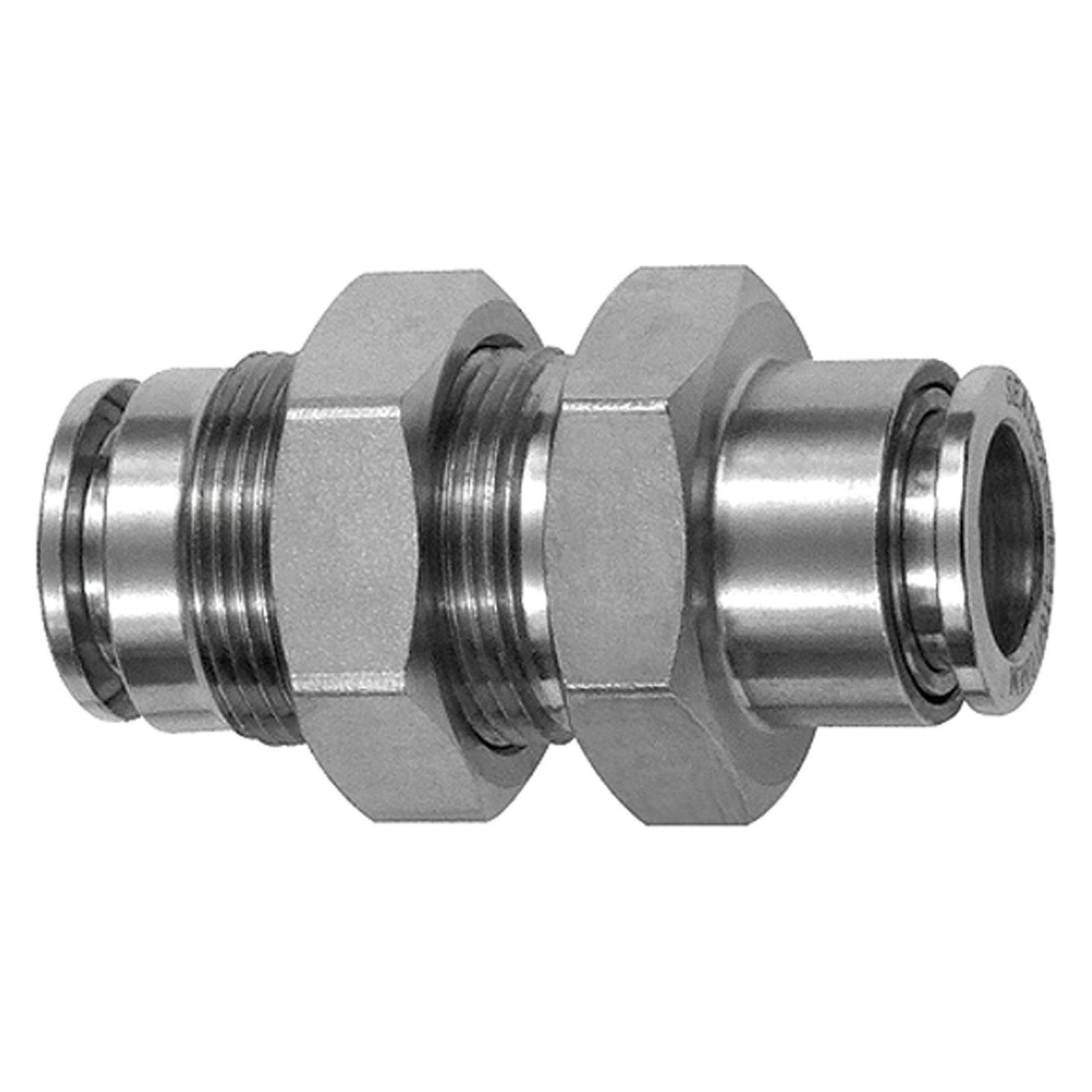 Riegler Gerade Schott-Steckverbindung, M18x1,0, ES 1.4404 (10 mm) (851.018-10 ES)