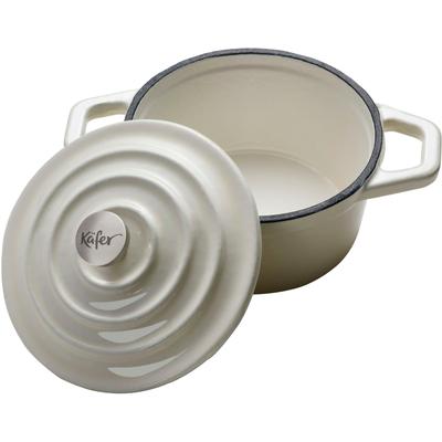 Serviertopf KÄFER "Mini-Cocotte", weiß, B:10,5cm H:5cm L:10,5cm Ø:10,5cm, Töpfe, Induktion, 250 ml