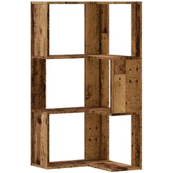 vidaXL Eck-Bücherregal 3 Böden Altholz-Optik 50x50x102cm Holzwerkstoff