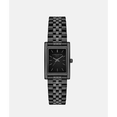 Quarzuhr LIEBESKIND BERLIN "Classic Square", schwarz (schwarz, schwarz, schwarz), Armbanduhren, Damen, schwarz, Quarzuhr, Armbanduhr, Damenuhr, Edelstahlarmband, analog