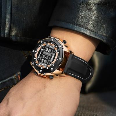 Uplifted Trends Personalized Multi Functional Mens Sports Watch With Silicone Straps Waterproof & Calendar Feature Personalized Multi Functional Mens Sports Watch With Silicone Straps Waterproof & Calendar Feature