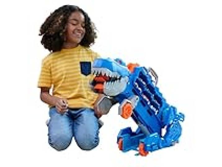 Hot Wheels City Transporteur T-Rex et 2 Voitures Métal