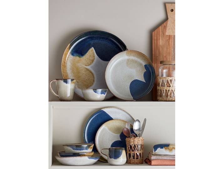 Service de table Jules 12 pièces Ø 29cm Bleu
