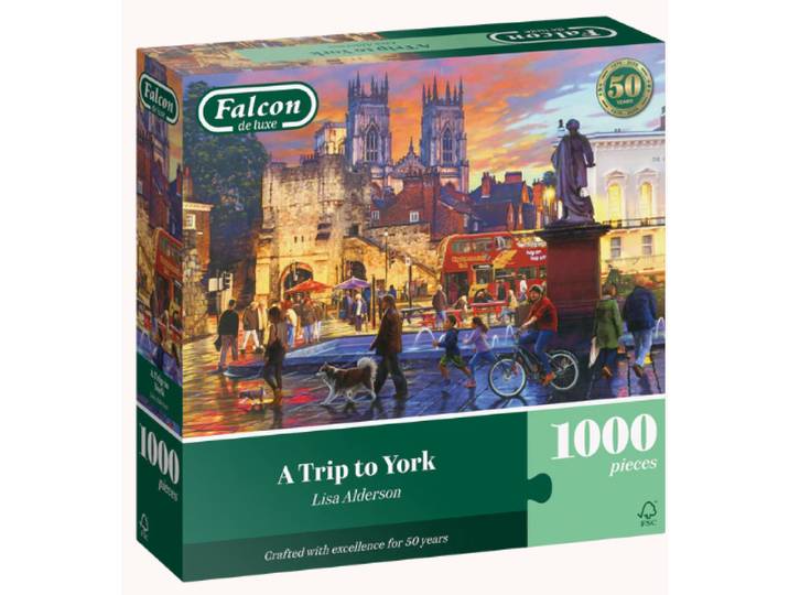 Falcon Jumbo puzzel 1.000 st. - A Trip to York - kleurrijk